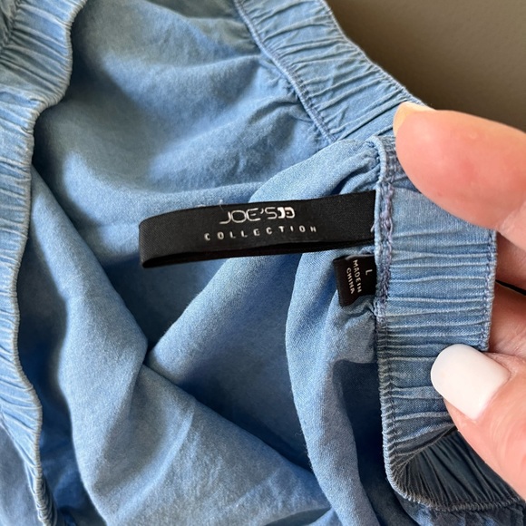 Joe's Jeans Off Shoulder Chambray
Lace Trim Top Size L. Lightly used - Picture 6 of 7